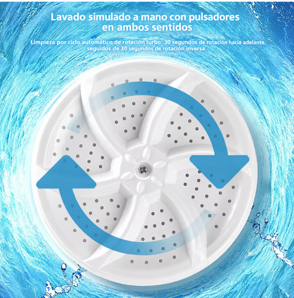 Mini lavadora portátil: ropa limpia en viaje