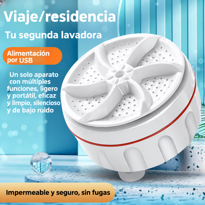 Mini lavadora portátil: ropa limpia en viaje