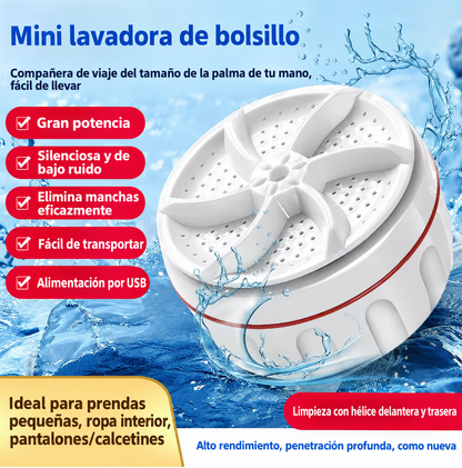 Mini lavadora portátil: ropa limpia en viaje